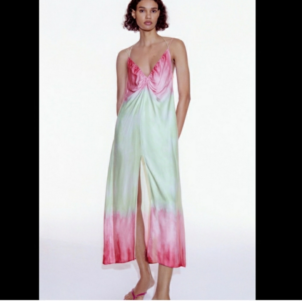 Zara ombre tie dye dress